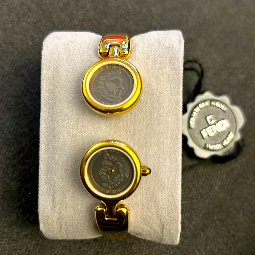 Fendi 600L Double Face Watch 10k Gold Plate